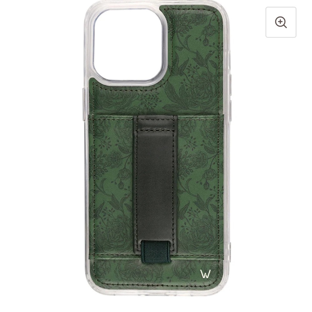 Green Floral Phone Case with Stand
